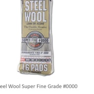 Steel Wool 0000 Super Fine Grade Brand American Rhodes 1 Pad Roll