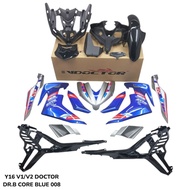 Y16 V1 V2 COVERSET BODYSET Y16ZR BLUE CORE BLUE 008 ORIGINAL DOCTOR YAMAHA SIAP TANAM NEW