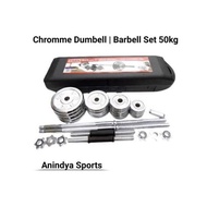 Chromme Dumbell Set 50kg | Barbel Set 50kg | Dumbel Set 50kg