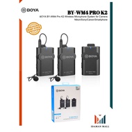 (READY STOCK) Boya BY-WM4 PRO K2 Universal Lavalier Wireless Microphone for Camera Nikon/Sony/Canon/Smartphone