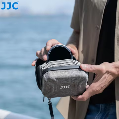 JJC Lens Filter Pouch Case for 10 Circular Filters Up to 95mm Dustproof Camera Lens Filter Storage W