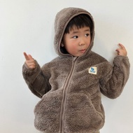 Kodomo Beams Teddy Fluffy Coffee/White Children's Jacket