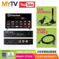 MYTV Decoder Myfreeview DVB T2 Decoder Set DVB T2 TV Box Digital TV Decoder Receiver Dekoder MYTV MYfreeview Antenna