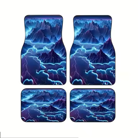 4PCS Personality Print Car Floor Mats for Bmw E90 E46 F30 F10 Chevrolet Cruze Citroen C4 C3 Jeep Aud
