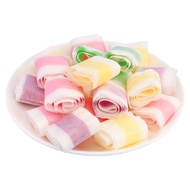 [ Hương vị tuổi thơ ] Combo 500g Kẹo cuộn trái cây/ Kẹo mềm vị hoa quả 7 sắc cầu vồng món ăn vặt giả