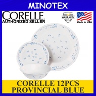 Corelle Provincial Blue 12pcs Dinnerware Set Dinner Serve Set Set Pinggan Mangkuk Corelle Tableware