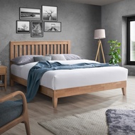 LOFT Living KAIZU Queen Size Solid Wood Bed-Natural