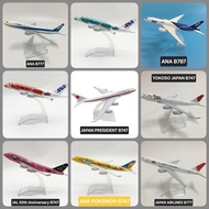 16cm Japan Airlines Diecast Metal ANA Pokemon JAL 50th ANA painting Turtle A380 B747 B777 B787
