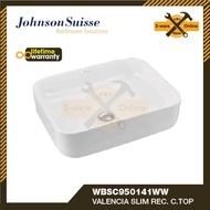 Johnson Suisse Valencia Slim Rectangular Ceramic Countertop Basin Johnson Suisse Basin Set Ceramic W