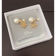 Brass Material Pearl Starfish Earrings CF73