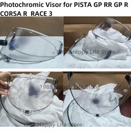 Photochromic Shield Visor Lenses for AGV PISTA GP R GP RR Corsa R RACE3 Helmet Glass Viewfinder Wind