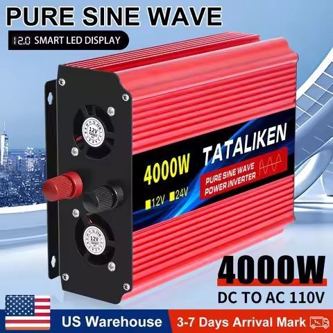 Pure sine wave inverter High power 4000-10000W household portable with digital display American sock
