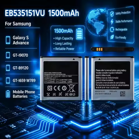 EB535151VU 1500mAh 3.7V Replacement Battery for Samsung Galaxy S Advance GT-I9070 GT-B9120 GT-I659 W