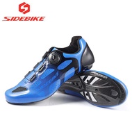 【ready】sidebike road cycling shoes carbon sole ultralight 430gpair (size 42) racing road bike shoes men professional bicycle sneakers breathable