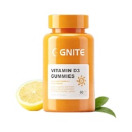 New Product#美国GNITE进口青少年成人柠檬味维生素D3镁锌三合一软糖60粒/Bottle 12Y X1LY