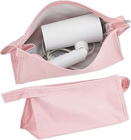 CREATCABIN Pink Travel Bag for Hair Dryer, Portable Carry Bag, Waterproof, Dustproof Toiletry Bag, P