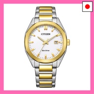 [Citizen] Watch Citizen Collection Photovoltaic Eco-Drive Waterproof Octagon White Gold Simple BM76