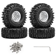 63*24mm 4pcs 1.0 inch Metal Tires Wheel Rim  for 1/18 RC Crawler Traxxas TRX4M SCX24 FMS Ascent-18 A