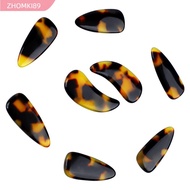 ZHOMKI89 8PCS Guzheng Finger Picks, Plastic Tortoiseshell Transparent Blue Color Guzheng Nail Covers