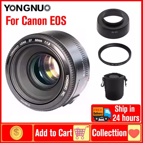 YONGNUO YN EF 50mm f/1.8 AF Lens Aperture Auto Focus YN50mm f1.8 lens for Canon 600D 650D 5D2 5D3 5D