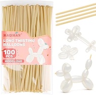 MAQIHAN 100PCS 260 Balloons Clear - Long Clear Balloons for Tying Balloon Arch Globos 260q Transpare