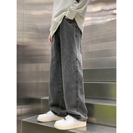baggy jeans men y Seluar longgar grunge jeans Summer Smoky Gray Belt Style Loose Casual Jeans