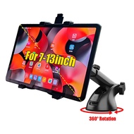 Large Sucker 360 Rotation 7"~12.9" Car Tablet Holder Mount Stand Stents for IPad Pro Mini 2 3 4 Air 2 Samsung S8 S9 XiaoMi ASUS