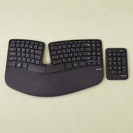 全新 Microsoft 人體工學無線鍵盤 + 獨立數字鍵盤｜Ergonomic Keyboard