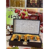 Premium Korean Red Ginseng Extract, Black Wooden Box of 4 bottles