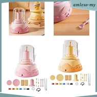 [AmlesoMY] Electric Pottery Wheel Set for Kids Clay Sculpting Tools Beginner Professional Complete P