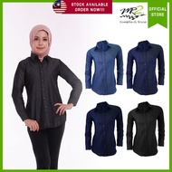 MR2 Uniform FD-926 - Baju Wanita Denim Baju Korporat Baju Kemeja Jeans Women Shirt Women Jeans Denim