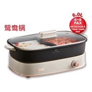 Bear Steamboat & BBQ Grill, Multi Cooker with 6L YuanYang Non-stick Pot (DHG-D65A1)