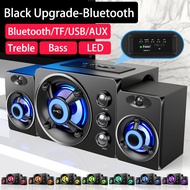 【Exclusive Online Deals】 Hifi 3d Stereo Alto-Falantes Coloridos Led Luz Pesada Aux Usb Com Fio Sem F