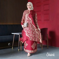 Set Batik Sutra Mewah High Quality (EKSCLUSIF) SET GAMIS BATIK BAHAN DOBBY SUTRA STELAN ROK BATIK SU