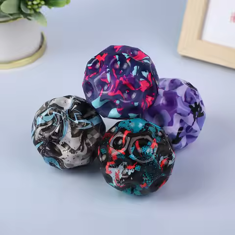 7cm Hole Ball Soft Bouncy Ball Anti-fall Moon Training Ball Speed Training Improve Hand Eye Coordina