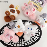 SKMY Squeak Long Tailed Cat Plush Keychain Cute Kawaii Soft Stuffed Cat Bag Ornament SKK
