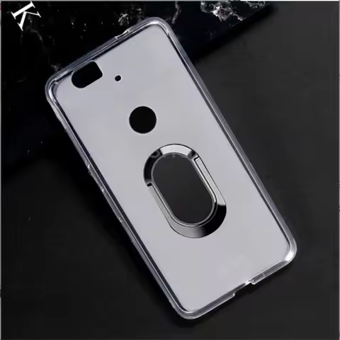 For Huawei Nexus 6P 5.7''Huawei Nexus 6P Back Ring Holder Bracket Phone Cover TPU Soft Silicone Case