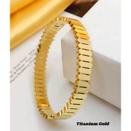 Gelang Titanium Ori /Gelang Bangkok / gelang dubai / Mewah Terbaru !! warna Emas Rosegold Silver / B