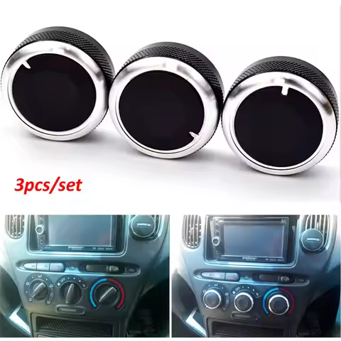 3x Fit For Toyota Yaris Vitz Echo 98-05 Switch Knob Knobs Heater Heat Climate Control Buttons Dials 