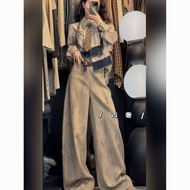 Fashion Wear Long-Sleeved Shirt Women Design Striped Short Shirt Pants Belt Tie Four-Piece Set Z0