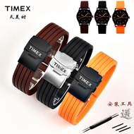 T TIMEX TIMEX Watch Strap Men Women Silicone Natural Rubber Strap T49963 T49905 Waterproof Strap WW999