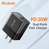 Mcdodo CH-131 Dual 20W PD+QC Charger US plug Hydrogen Series Type C and Type A Charger (US Plug)