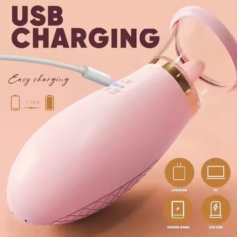 Clitoral Sucking Vibrator Nipple G-spot Sucker Rapid Orgasm Tongue Vibrator 3 Sucking 9 Licking Patt