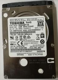 二手測試良品 TOSHIBA 1TB  2.5吋硬碟 MQ04ABF100 (11.AUG.2019製) 年份新