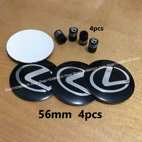 4pcs 56/60/65mm Car Wheels Center Cap Hub stickers Tire Valve Cap For Lexus ES RX GX LS LX IS GS RC