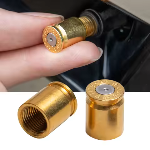 Brass tire valve stem cover, 4-piece/2-piece set, universal valve stem cover for automotive, truck, 