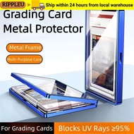 RIPPLEU Card Protective , Transparent Aluminium Frame PSA/CGC Graded Cards Protector, Power Guard Do