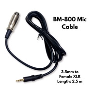 XLR CABLE FOR BM800 MICROPHONE 3.5mm to Female XLR Cable