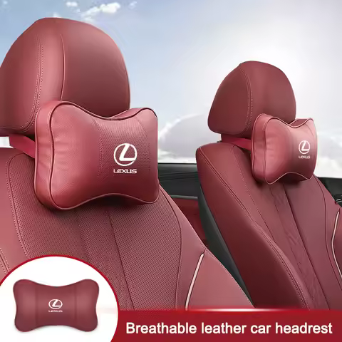 1Pcs Car Seat Headrest Auto Emblem Neck Pillow For Lexus F SPORT ES RX NX IS300 IS250 RX350 LS500 LX