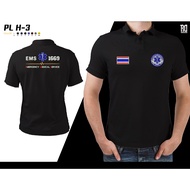 เสื้อโปโลกู้ชีพกู้ภัย 1669 EMS งานปัก PL H-3